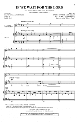 page one of If We Wait For The Lord (Unison Choir)