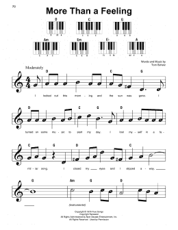 page one of More Than A Feeling (Super Easy Piano)