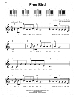 page one of Free Bird (Super Easy Piano)