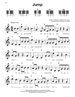 page one of Jump (Super Easy Piano)