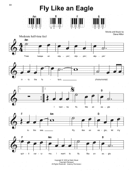 page one of Fly Like An Eagle (Super Easy Piano)