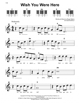 page one of Wish You Were Here (Super Easy Piano)