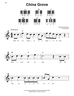 page one of China Grove (Super Easy Piano)