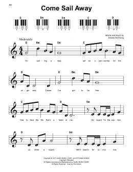 page one of Come Sail Away (Super Easy Piano)