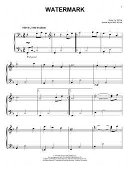 page one of Watermark (Easy Piano)