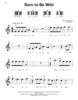 page one of Born To Be Wild (Super Easy Piano)
