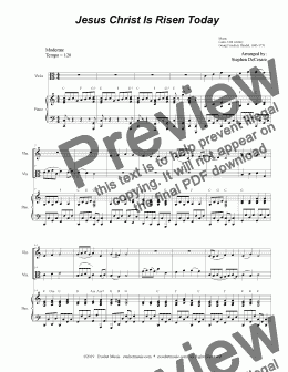 page one of Jesus Christ Is Risen Today (Duet for Violin and Viola)