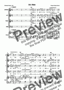 page one of Brooks-Davies: Ave Maria (SATB choir + organ)