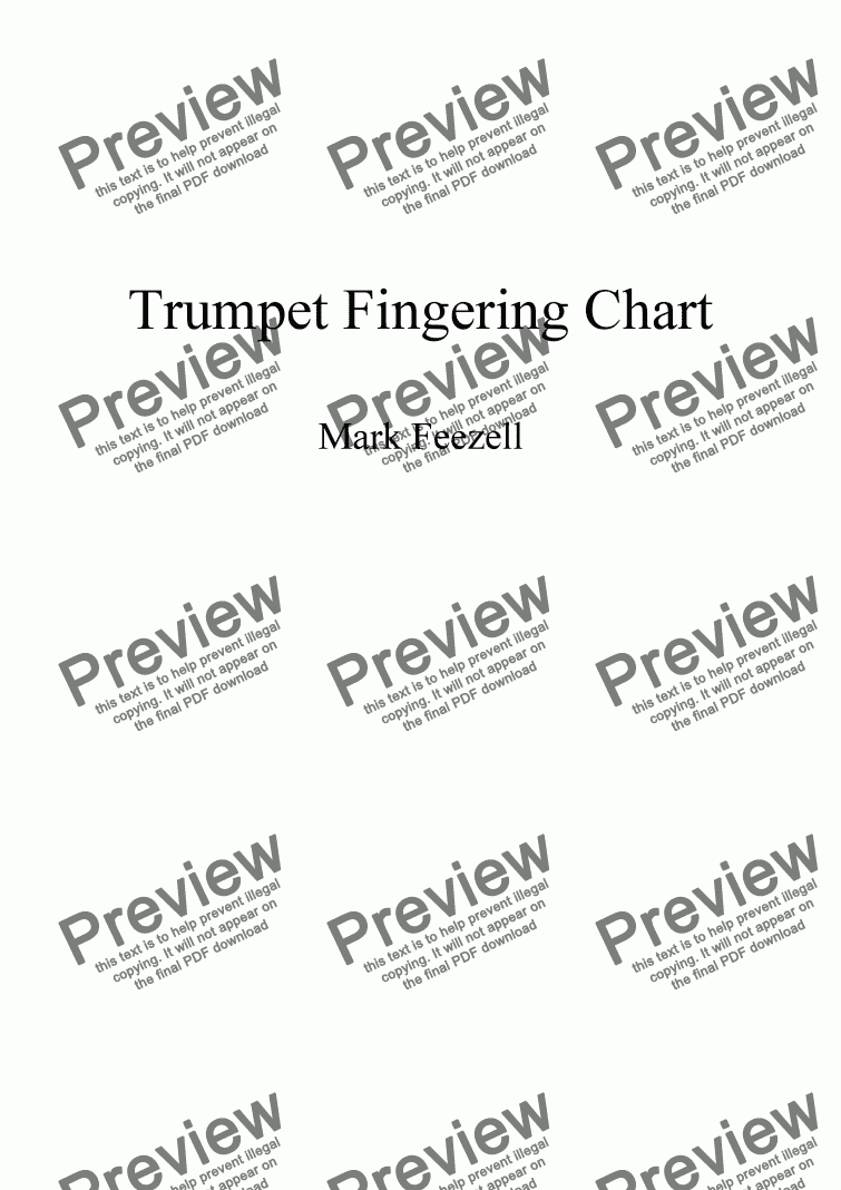 Trumpet Alternate Finger Chart