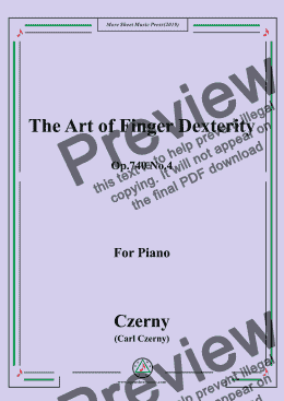 page one of Czerny-The Art of Finger Dexterity,Op.740 No.4