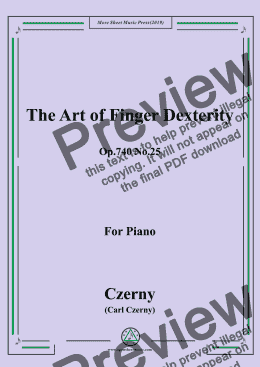 page one of Czerny-The Art of Finger Dexterity,Op.740 No.25