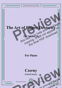 page one of Czerny-The Art of Finger Dexterity,Op.740 No.30
