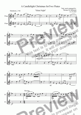 page one of A Candlelight Christmas for Two Flutes