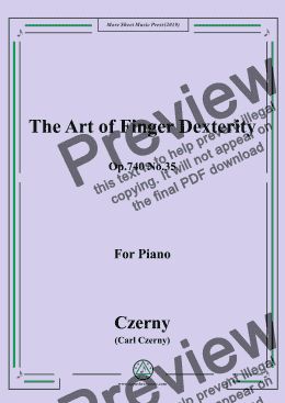 page one of Czerny-The Art of Finger Dexterity,Op.740 No.35