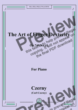 page one of Czerny-The Art of Finger Dexterity,Op.740 No.41