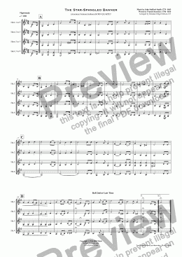page one of The Star-Spangled Banner (American National Anthem) HORN QUARTET