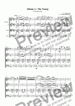 page one of TCHAIKOVSKI: Album for The Young / 15.Italian song.