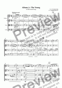 page one of TCHAIKOVSKI: Album for The Young / 16.Old French song