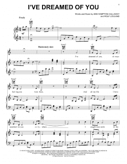 page one of I've Dreamed Of You (Piano, Vocal & Guitar Chords (Right-Hand Melody))