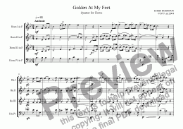 page one of Golden At My Feet - Quartet for Horns