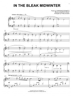 page one of In The Bleak Midwinter [Classical version] (arr. Phillip Keveren) (Piano Solo)