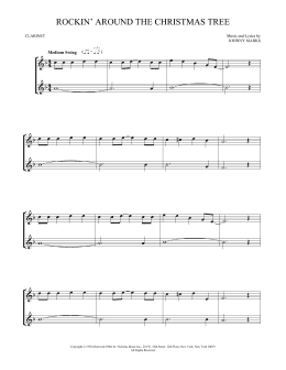 page one of Rockin' Around The Christmas Tree (Clarinet Duet)