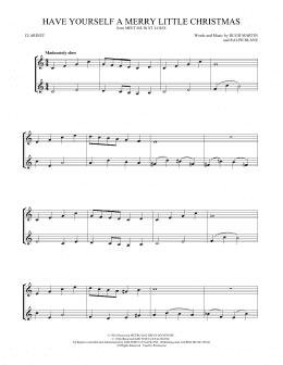 page one of Have Yourself A Merry Little Christmas (Clarinet Duet)