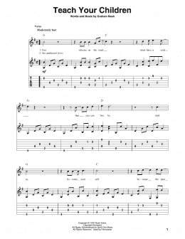 page one of Teach Your Children (Solo Guitar)