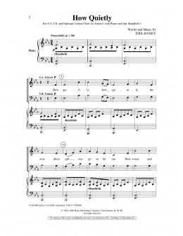 page one of How Quietly (SATB Choir)