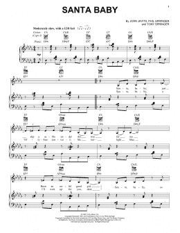page one of Santa Baby (Vocal Pro + Piano/Guitar)