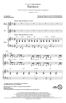 page one of Rainbow (arr. Mark Brymer) (SSA Choir)