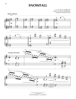 page one of Snowfall [Jazz version] (arr. Phillip Keveren) (Piano Solo)