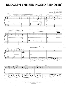 page one of Rudolph The Red-Nosed Reindeer [Jazz version] (arr. Phillip Keveren) (Piano Solo)