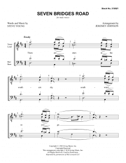 page one of Seven Bridges Road (arr. Jeremey Johnson) (TTBB Choir)