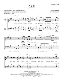 page one of ABC (arr. David Wright) (TTBB Choir)