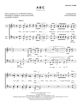 page one of ABC (arr. David Wright) (SSA Choir)