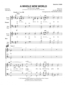 page one of A Whole New World (from Aladdin) (arr. Theo Hicks) (SSAATTBB Choir)