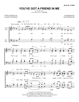 page one of You've Got A Friend In Me (from Toy Story) (arr. Dan Wessler) (SATB Choir)