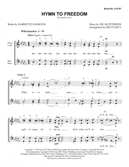 page one of Hymn to Freedom (arr. Jim Clancy) (SSA Choir)