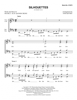 page one of Silhouettes (arr. Tom Gentry) (SSAA Choir)