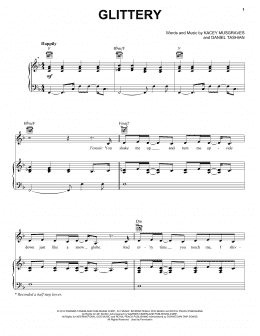 page one of Glittery (feat. Troye Sivan) (Piano, Vocal & Guitar Chords (Right-Hand Melody))