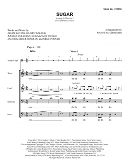 page one of Sugar (arr. Wayne Grimmer) (SATB Choir)