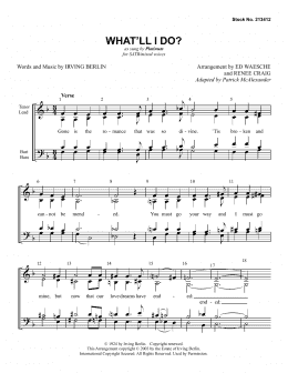 page one of What'll I Do? (arr. Ed Waesche and Renee Craig) (SATB Choir)