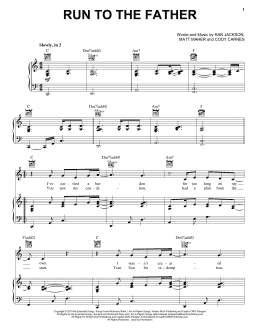 page one of Run To The Father (Piano, Vocal & Guitar Chords (Right-Hand Melody))