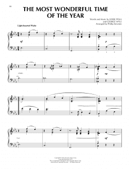 page one of The Most Wonderful Time Of The Year [Jazz version] (arr. Phillip Keveren) (Piano Solo)
