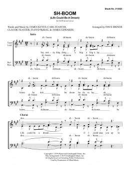 page one of Sh-Boom (Life Could Be A Dream) (arr. Dave Briner) (SATB Choir)
