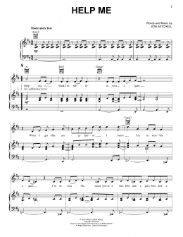 page one of Help Me (Piano, Vocal & Guitar Chords (Right-Hand Melody))