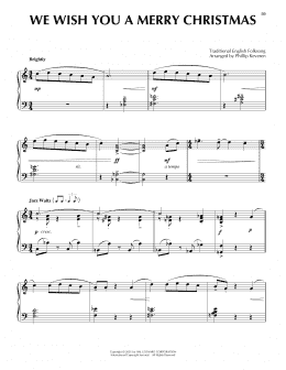 page one of We Wish You A Merry Christmas [Jazz version] (arr. Phillip Keveren) (Piano Solo)