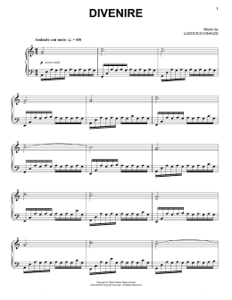 page one of Divenire (Piano Solo)