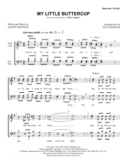 page one of My Little Buttercup (arr. Dan Wessler) (TTBB Choir)